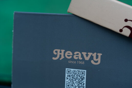 Bangkok, Thailand - 23 September 2026 : A shoes box from Heavy Shoes is a Thai leather shoe brand established in 1968