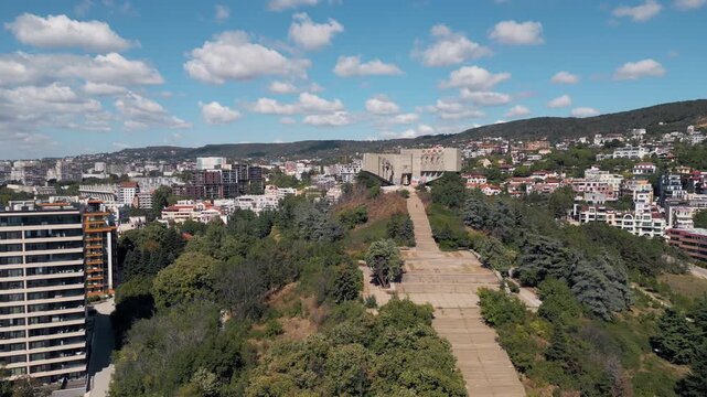 Park-Monument of the Bulgarian-Soviet Friendship in Varna, aerial view