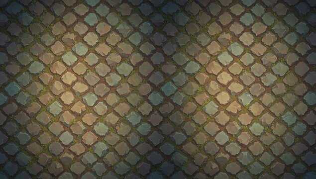 Close-up textured surface hexagonal pattern hexagons arranged grid-like manner each hexagon having different c