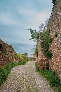 Historical Murallas de Ronda, the defensive system that surrounded the ancient city of Ronda, Spain