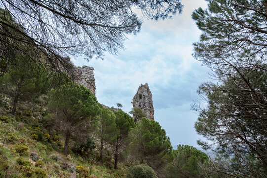 Incredible views along the Cerro Coros mountain trail, ocated in the Sierra de Grazalema Natural Park, Spain