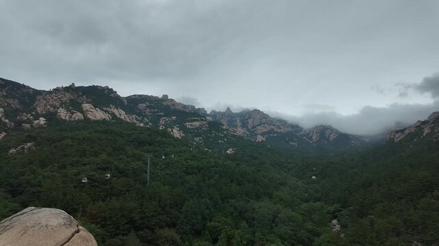 중국 칭다오 라오산 정상