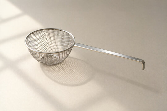 Small Wire Mesh Miso Strainer with a Handle and Pot Hook