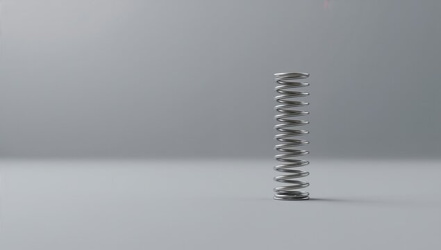 Metal Spring Representing Business Resilience, Flexibility and Adaptability