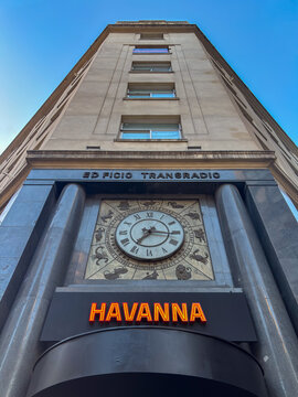 Zodiac Clock on Historic Transradio Building in Buenos Aires