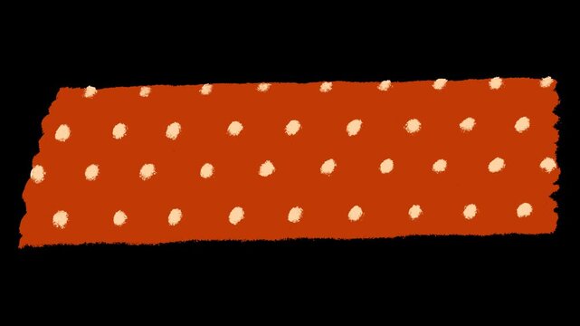 Hand-drawn rectangular chalk autumn lower-third element drawing on alpha 10