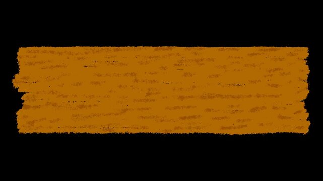 Hand-drawn rectangular chalk autumn lower-third element drawing on alpha 1