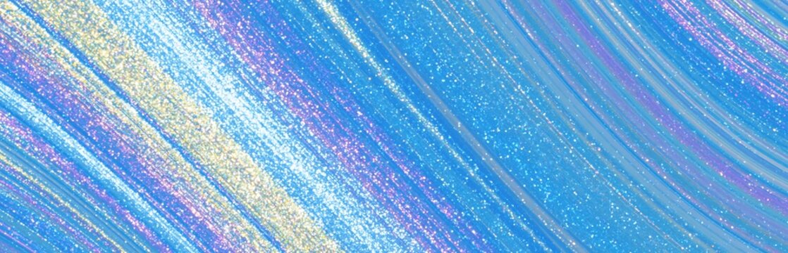 iridescent sparkle design in ultrawide featuring blue, gold and pink tones