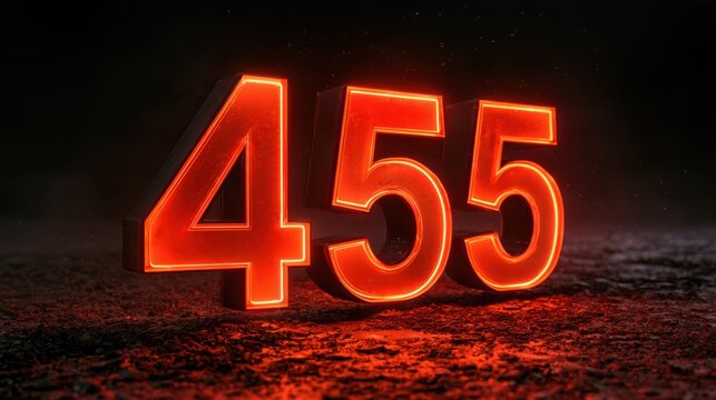 A bold glowing number displays the company headcount of 455 employees, showcasing growth in a dark cinematic setting.