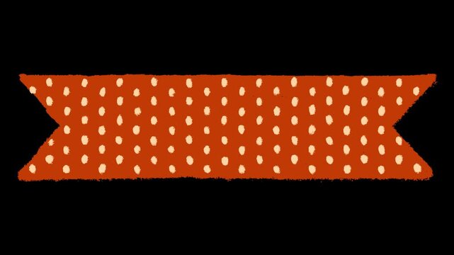 Hand-drawn rectangular chalk autumn lower-third element drawing on alpha 6