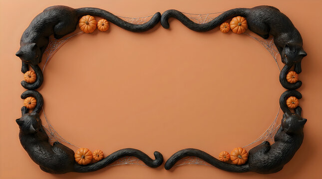 Ornate antique frame with floral details on a warm peach background