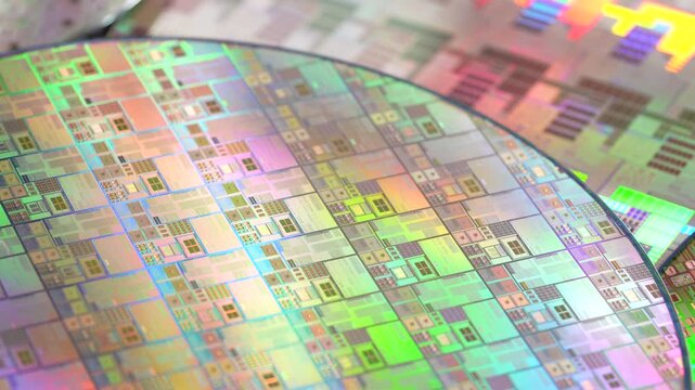 Silicon wafer for manufacturing semiconductor of integrated circuit,AI Hardware and Semiconductor Industry Concept.