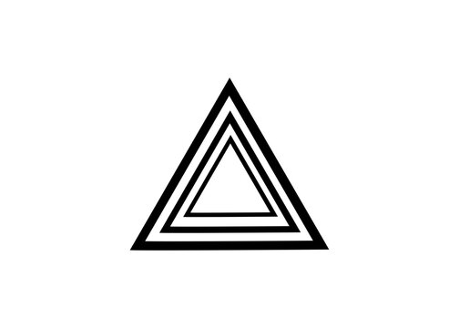 Concentric Geometric Triangle Logo