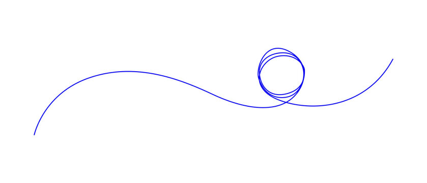 Continuous Blue Line Loop Swirl