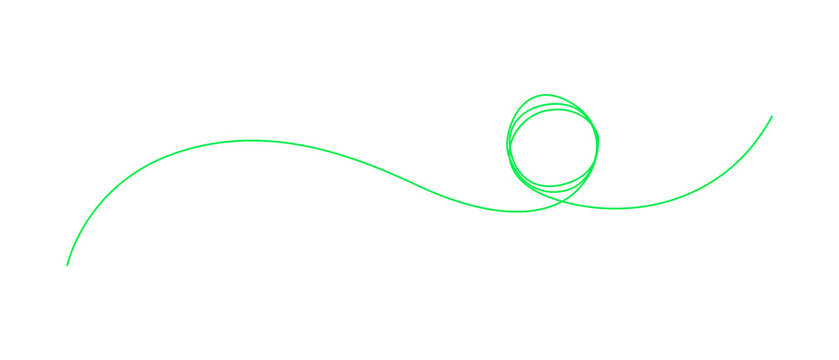 Continuous Green Line Loop Swirl