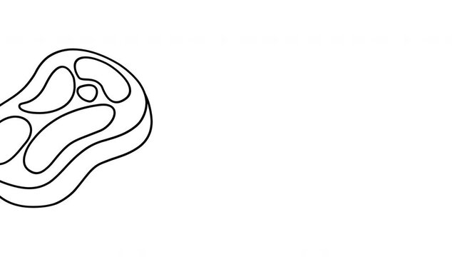 raw steak outline