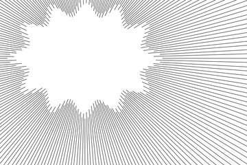 Dynamic comic book background with radial stripes from corner transparent copy space on transparent background. © SAYEMART