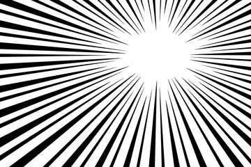 Fototapeta premium Dynamic manga speed lines on transparent background for intense comic book action effect on transparent background.
