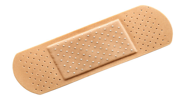 Adhesive Medical Bandage Strip Isolated on White Background   