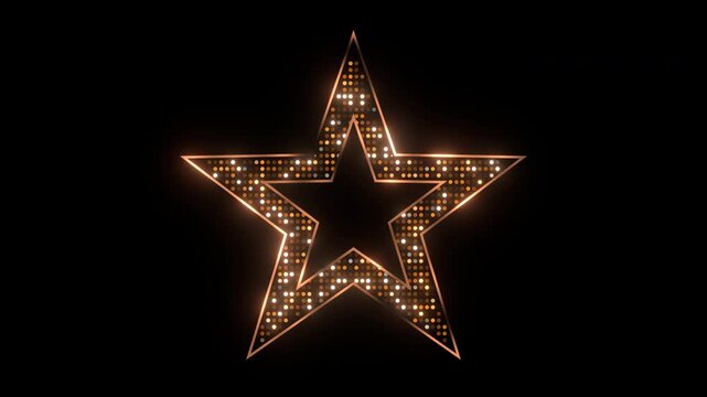 glitter star celebration event decoration element loop
