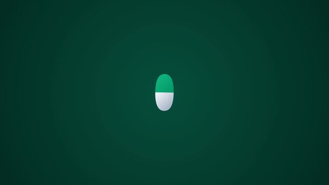 Pharmaceutical Pill Capsule Animation Opening Medicine Icon
