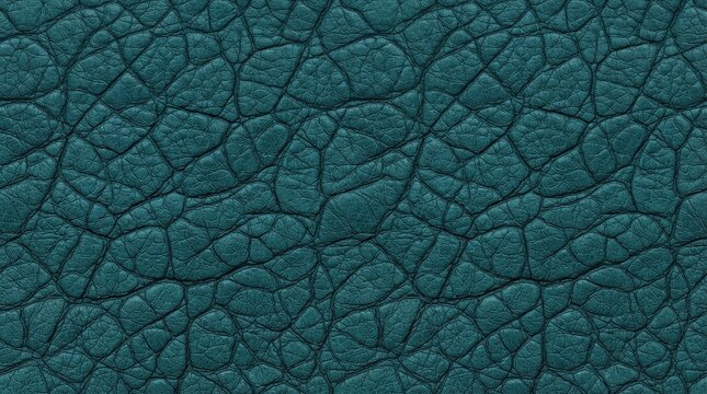 Teal leather texture with intricate cracked pattern