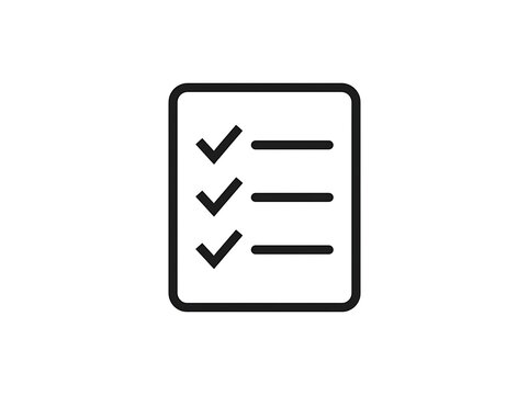 Checklist icon with three checked items in a mobile frame
