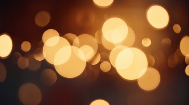 Warm Golden Bokeh Lights Defocused Celebration Background