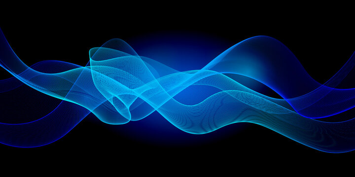 Abstract neon wave background