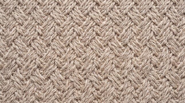 Close-Up of Knitted Wool Fabric Texture Background