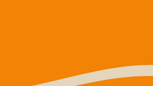 Orange Abstract Shapes Moving Across White Canvas