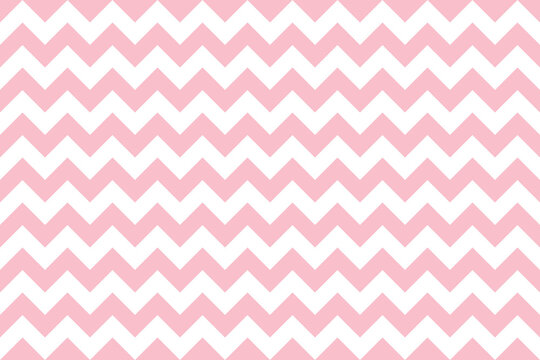Pink and white color Zig zag seamless pattern.