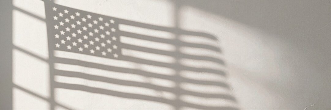 American American Flag Shadow Veterans Day Remembrance Tribute With Patriotic Symbolism