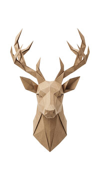 Origami Deer Head Sculpture