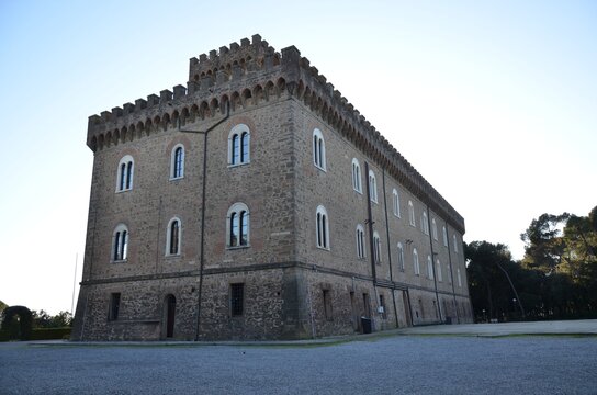 Rosignano Marittima, Italy 03.04.2020: Castello Pasquini situato a Castiglioncello, nel comune di Rosignano Marittimo.