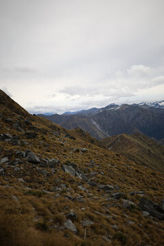 mountain landscape with clouds