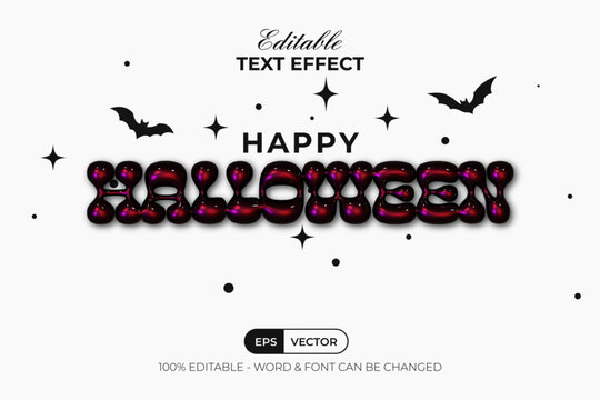 Halloween Editable Text Effect Inflated Style