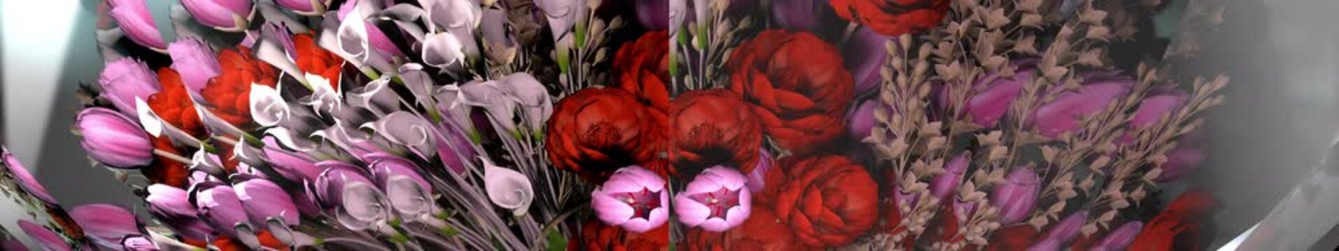 Ultra Wide HD Bouquet Flowers Reflex 02