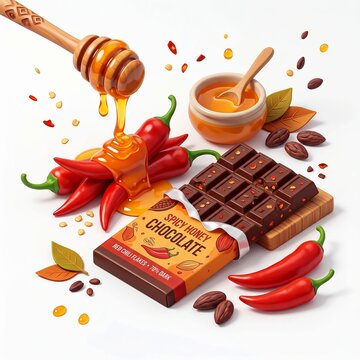 Sweet and Spicy Food Fusion Concept Illustration