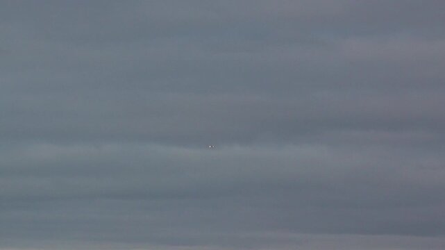 Distant Aircraft on Landing Approach in Kangerlussuaq, Greenland