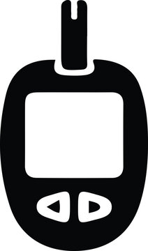 Glucometer Blood Glucose Meter Medical Icon Vector