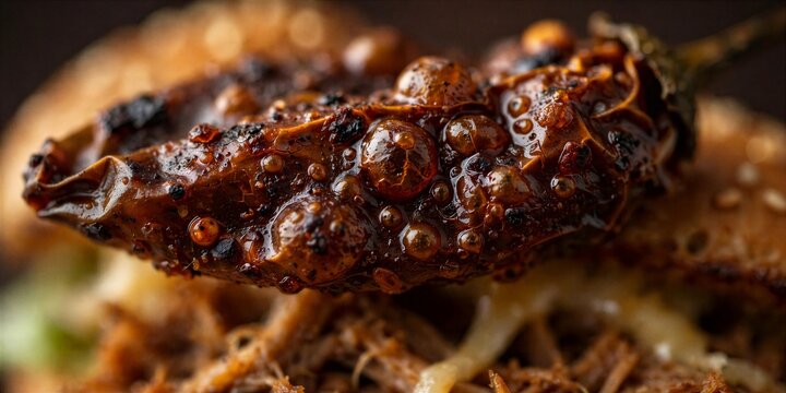 Chipotle Pepper Macro Detail Sandwich Ingredient Photography