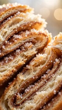 Cinnamon Swirl Macro Detail Sandwich Ingredient Photography