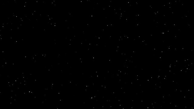 Cinematic night sky starfield background animation loop