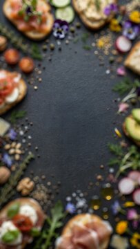 Dark Slate Sandwich Copy Space Photography