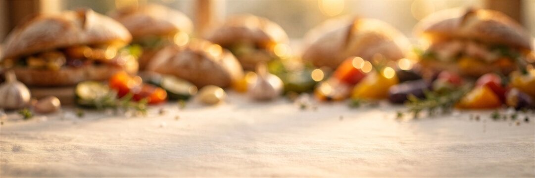 Golden Bakery Copy Space Sandwich Ingredient Photography