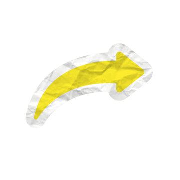bright yellow arrow scrapbook