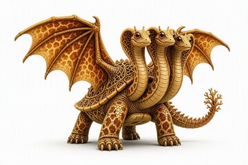 Fototapeta premium Prehistoric monster with more than on head