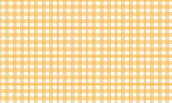 yellow and white gingham plaid seamless pattern background, soft checkered textile fabric design