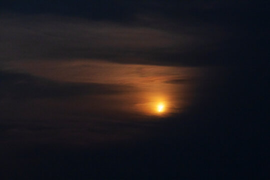Diamond ring phase of the solar eclipse over Mallorca sky